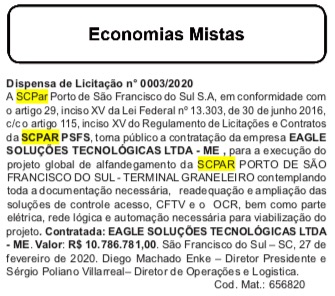 Porto de São Francisco contrata mais de R$ 12 milhões com dispensa de licitação; Sopelsa e Cobalchini discutem reaproximação com a bancada do MDB; Fonte confirma agressão a deputada Paulinha entre outros destaques