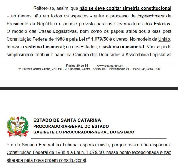 EXCLUSIVO: ADPF proposta pela PGE pode ter sido elaborada pelo advogado particular do governador; Decisão do MP coloca lenha no processo de impeachment; TPA entra na pauta da Alesc entre outros destaques