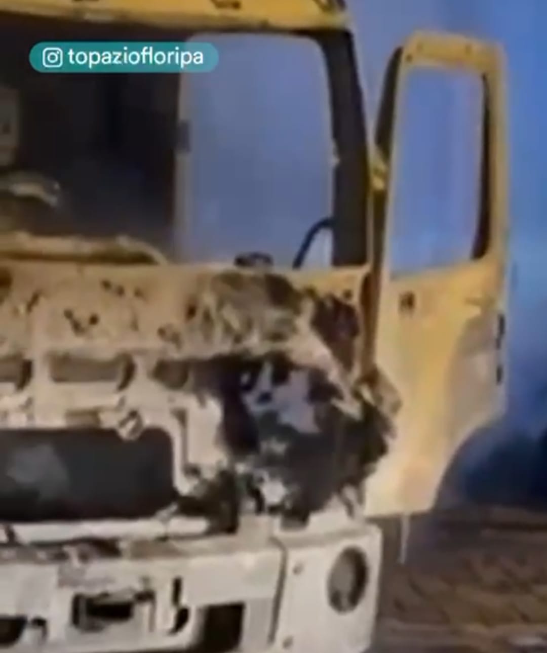 Investigação aponta que veículo que seguiu caminhão incendiado da coleta terceirizada foi alugado em nome do Sintrasem.