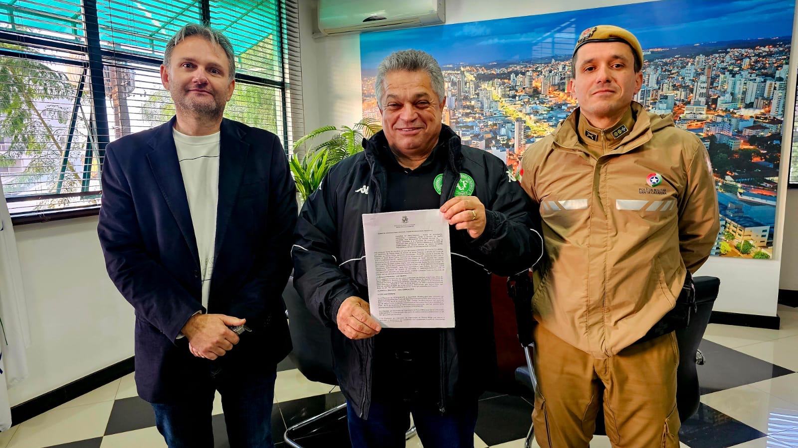 Prefeitura de Chapecó assina convênio com a Polícia Militar