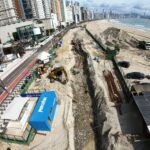 Obras de reurbanização da orla da Praia Central avançam para etapa de infraestrutura