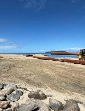 Praia do Pontal do Norte, em Itapoá, passa por transformação com alargamento da orla