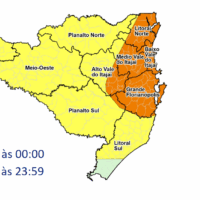 Semana segue com instabilidade e risco de chuva intensa em Santa Catarina