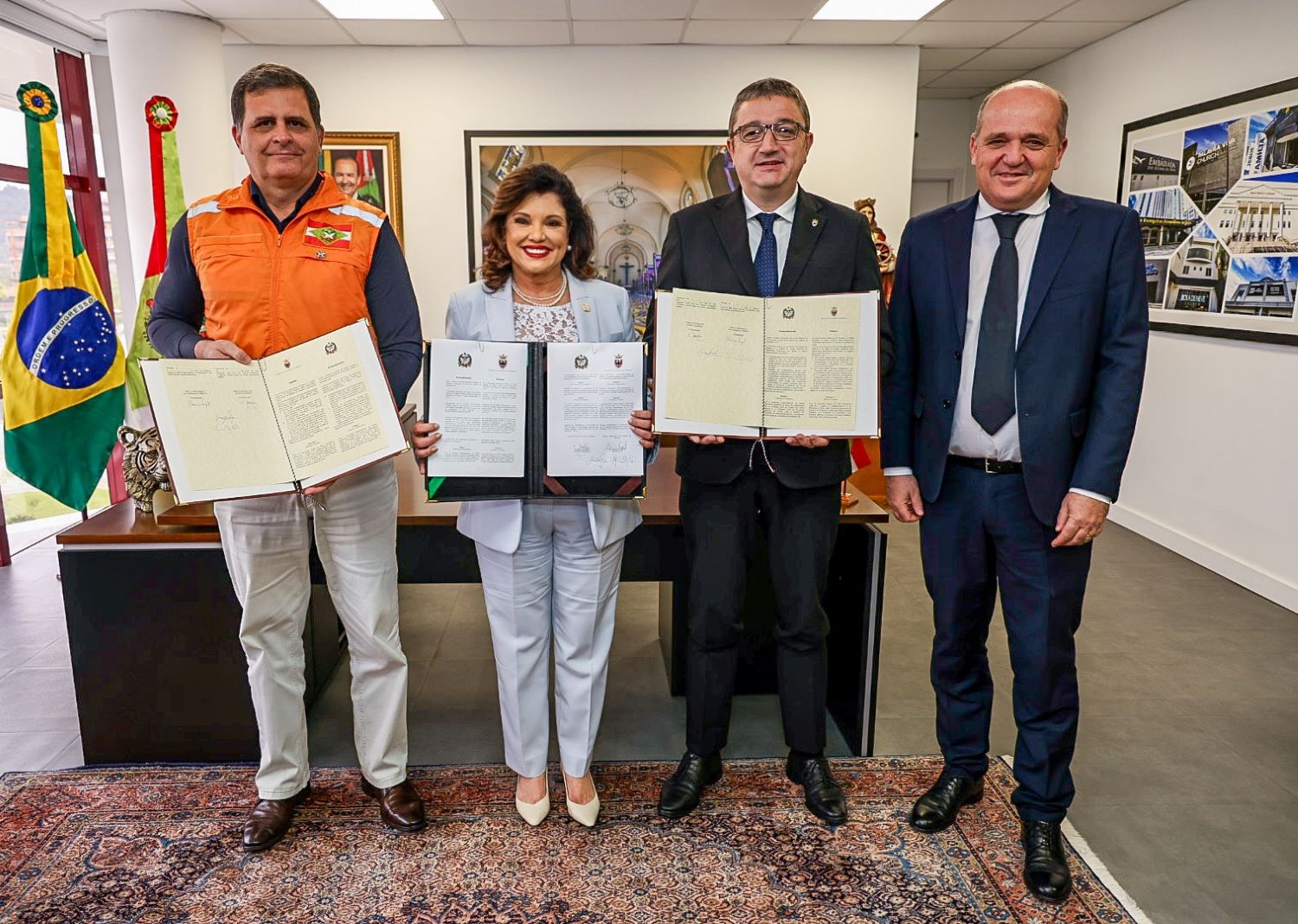 Santa Catarina e província italiana de Trento firmam acordo de cooperação na área de Defesa Civil