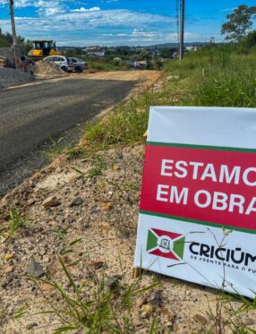 Criciúma inicia pavimentação de via no bairro Santo Antônio com investimento de R$ 1,2 milhão