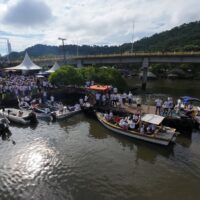 Mutirão retira 5,9 toneladas de resíduos do Rio Camboriú e afluentes