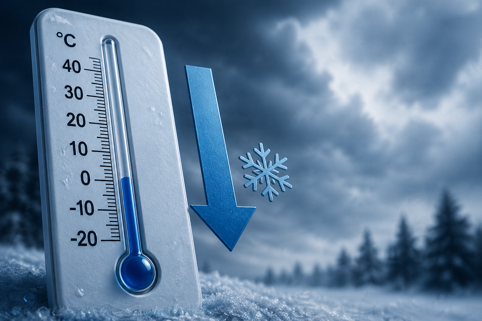 Frente fria causa queda acentuada nas temperaturas em Santa Catarina