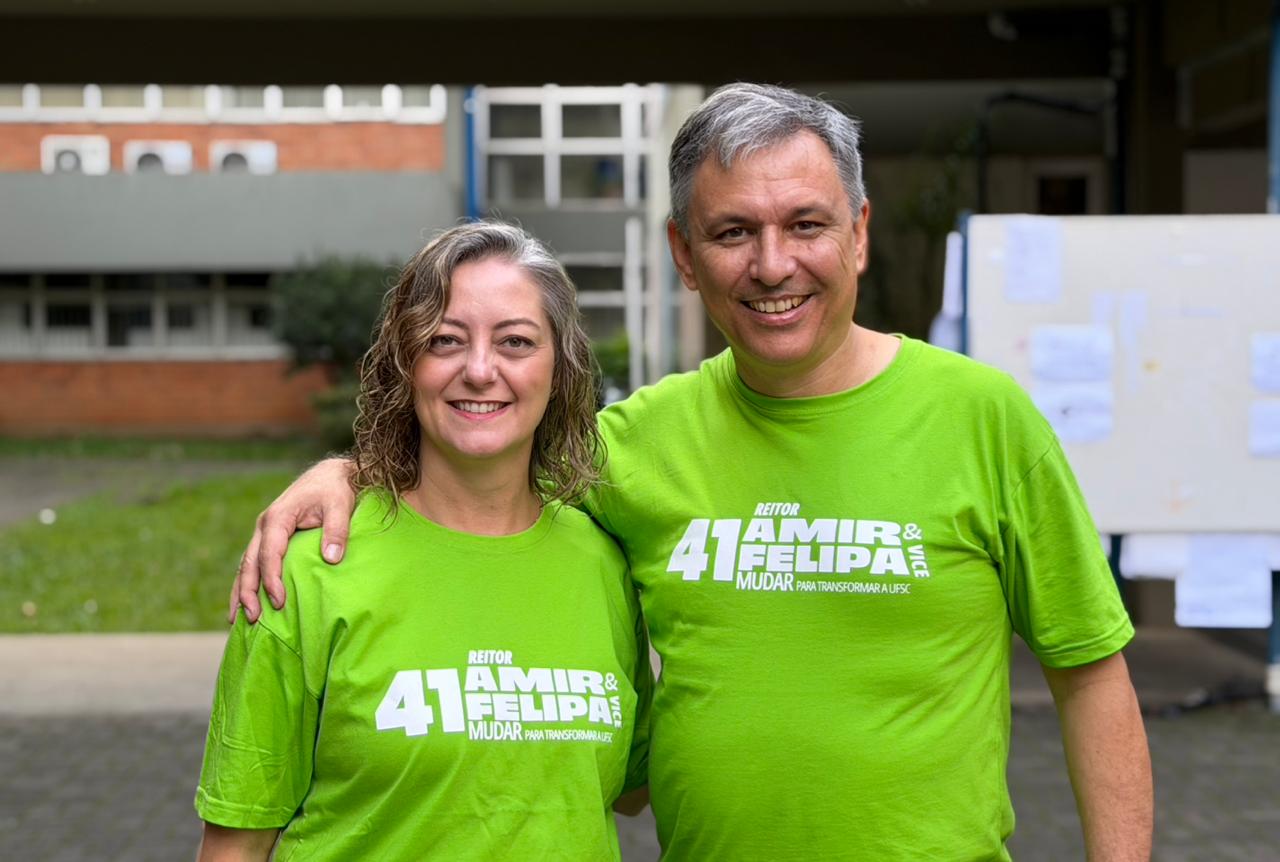 Amir Oliveira e Felipa Amadigi vencem eleição para reitoria da UFSC