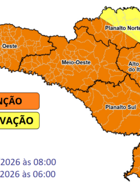 Frente fria, ciclone e queda de temperatura marcam a semana em Santa Catarina