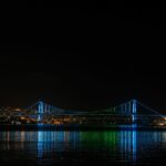 Ponte Hercílio Luz passa por manutenção na iluminação para celebração do centenário