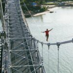 Rafael Bridi tentará recorde mundial de highline na Ponte Hercílio Luz, em Florianópolis